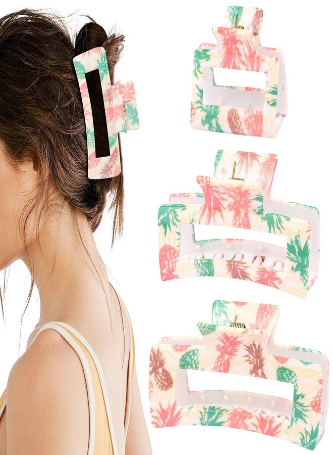 Hapdoo 3pcs Square Jackfruit Print Hair Clips, Hapdoo Yellow Fruit Hair Clips Jackfruit Hair Accessories, Fun Hair Decorative Claw Clip for Women Girls - Image 1